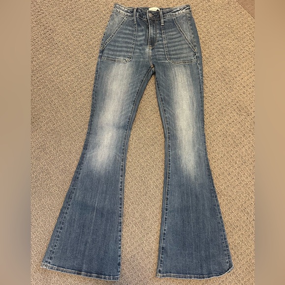 DRIFTWOOD Blue Flare Jeans - Picture 1 of 5